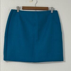Tahari Textured Skirt Womens 12 Clueless Academia Business Career Teal Lined NWT